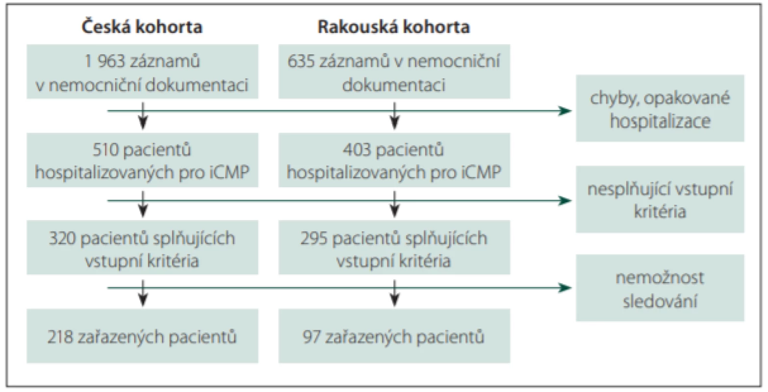 Schéma utváření pacientského souboru.<br>
Fig. 1. Patient population identification.